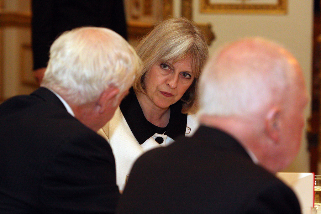 Theresa May au Bureau des Affaires étrangères et du Commonwealth. (photo Flickr/foreign & Commonwealth office)