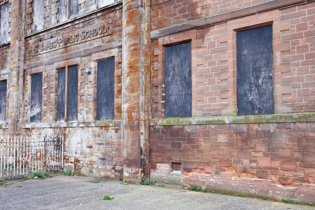 L’école désaffectée St James Public School dans le quartier de Calton, dans le East End, Glasgow (photo Thomas Halkin/8e étage)