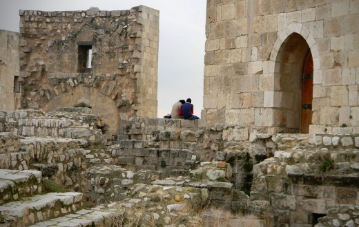 Un couple en haut de la citadelle d'Alep (photo flickr/