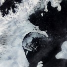La barrière de glace Larsen B commence à se désintégrer, 31 janvier 2002. (photo NASA/flickr)