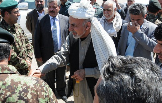 Avec  président Afghan Ashraf Ghani
(Photo Flickr/ Global Panorama)