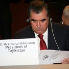 Le président tadjik Emomali Rakhmon en 2009.
(Photo Flickr/ 
worldmetorg)