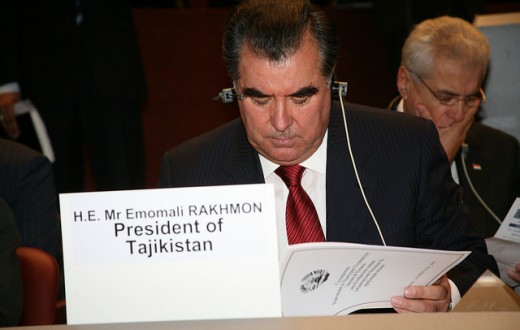 Le président tadjik Emomali Rakhmon en 2009.
(Photo Flickr/ 
worldmetorg)