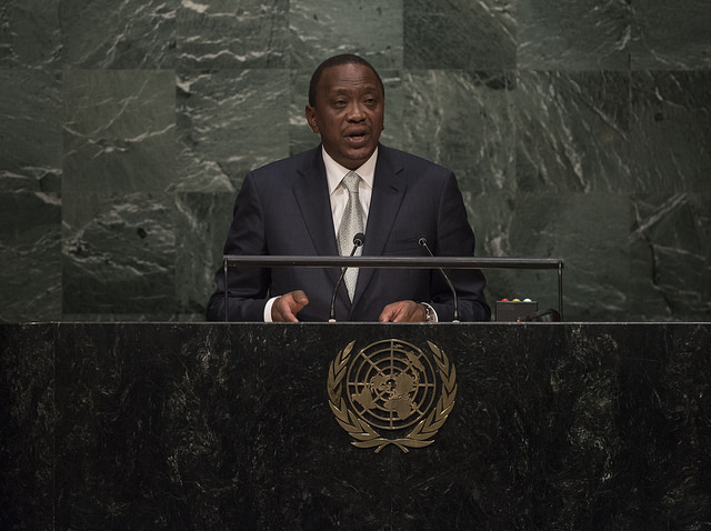 Uhuru Kenyatta, président de la République du Kenya à la 70e assemblée générale de l'ONU. (photo flickr/ United Nations Photo)