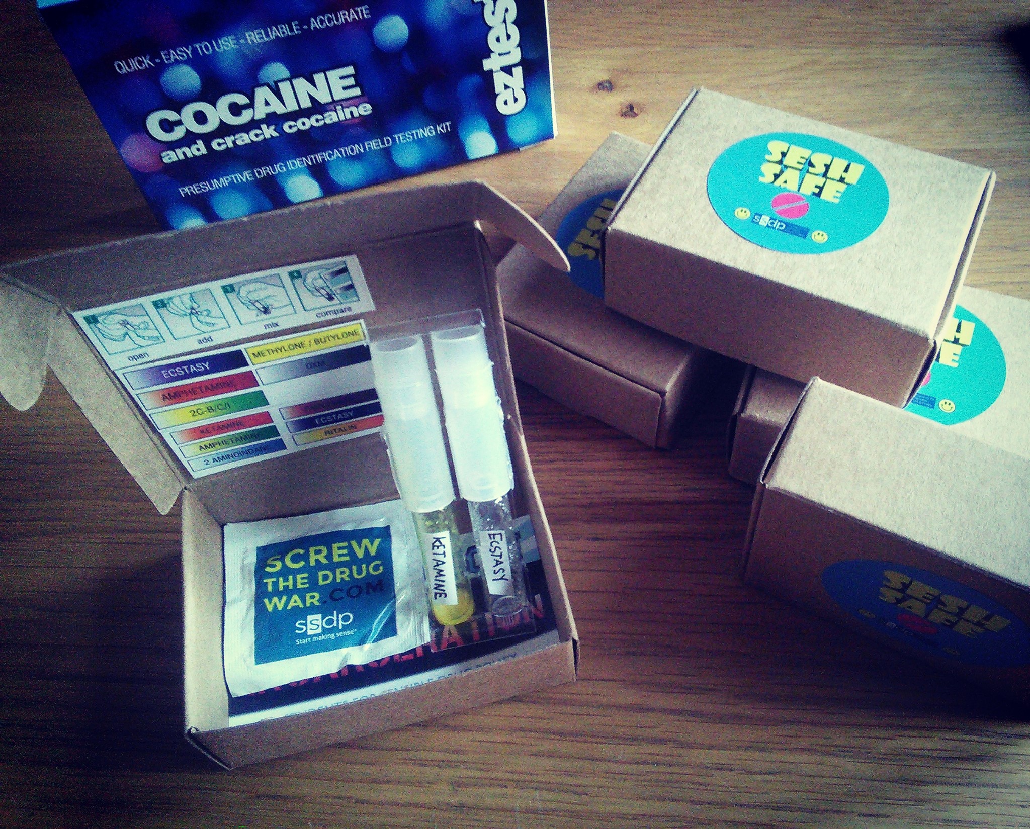 Un kit de dépistage SeshSafe. (photo Facebook/SeshSafe)