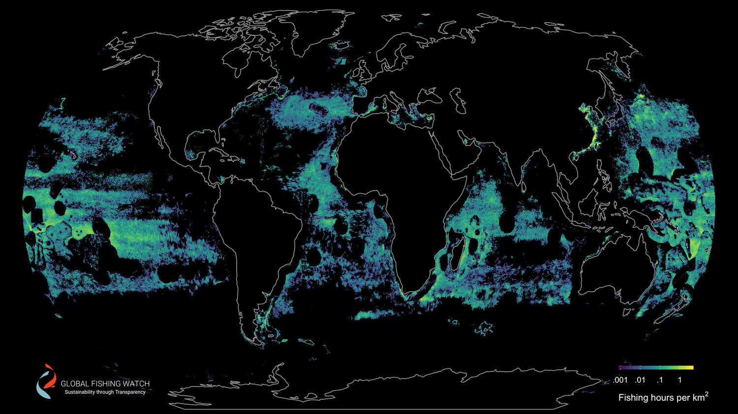 La pêche à la palangre dans le monde en 2016. (Crédit) cliquez pour agrandir