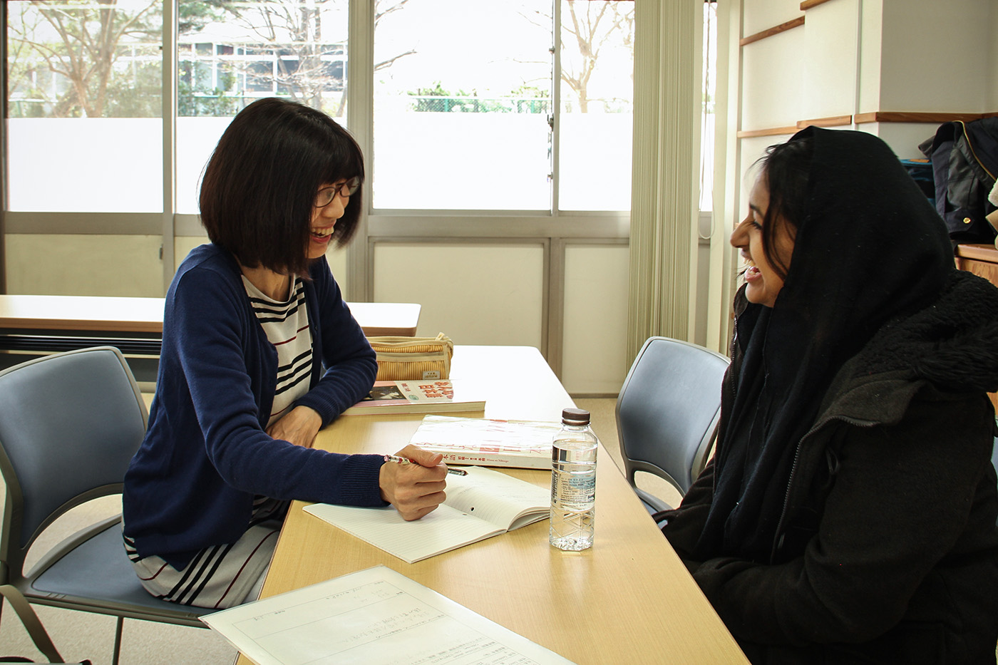 Le principal atout des leçons dispensées par l'association de Takiko Funaya : un prof = un élève.